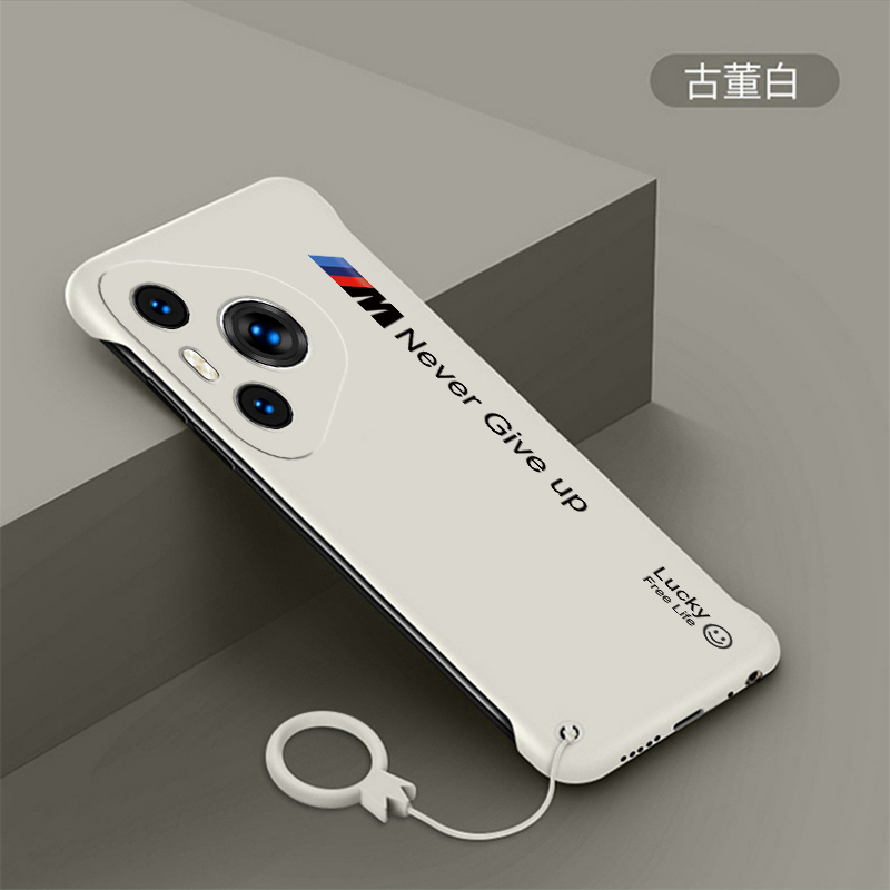 适用华为pura70手机壳无边框P70网红潮牌文字pura70pro简约保护套pura70ultra手机套pro+防摔磨砂硬壳男女款