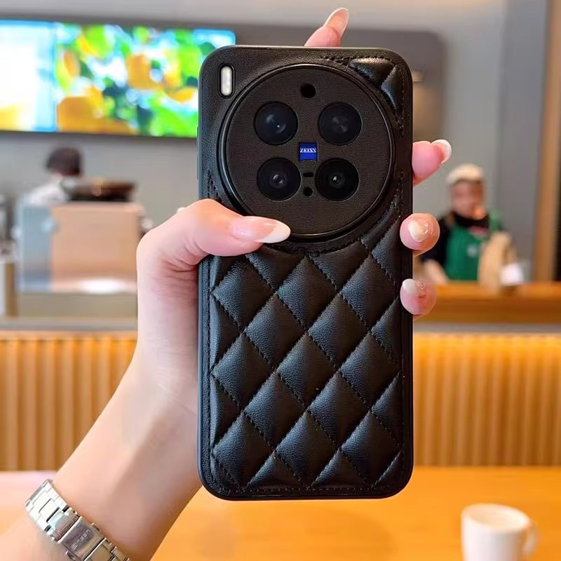 素皮菱格适用vivox300pro手机壳新款x300防摔气垫x200ultra镜头全包x200s奢华x100spro高级感女生x200pro外壳