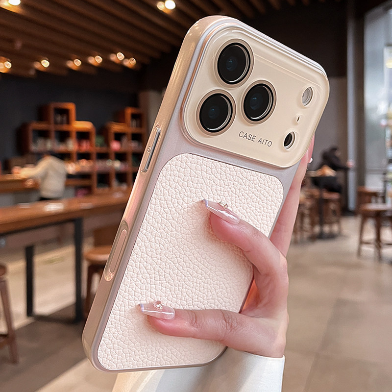 适用苹果16手机壳iphone16promax新款皮纹秒变17系列带镜头膜15pro高级感小众AI按键全包14防摔保护套13外壳