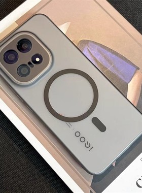 适用于IQOO15手机壳新款冰雾磁吸iqoo13透明磨砂黑色硬壳por爱酷12pro镜头精孔全包女男简约iq11高级感保护套