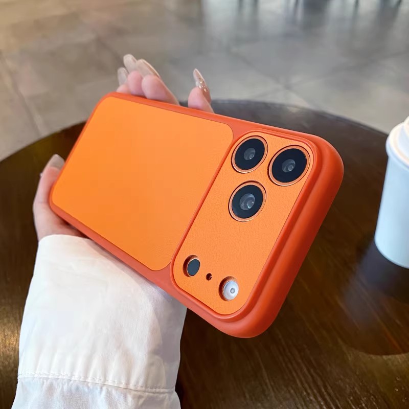 荔枝纹素皮适用苹果17promax手机壳iPhone17pro新款air镜头全包16promax秒变17大视窗15高端男女14硅胶13外壳