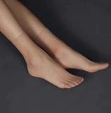 Колготки, тонкие короткие черные летние носки, средней длины