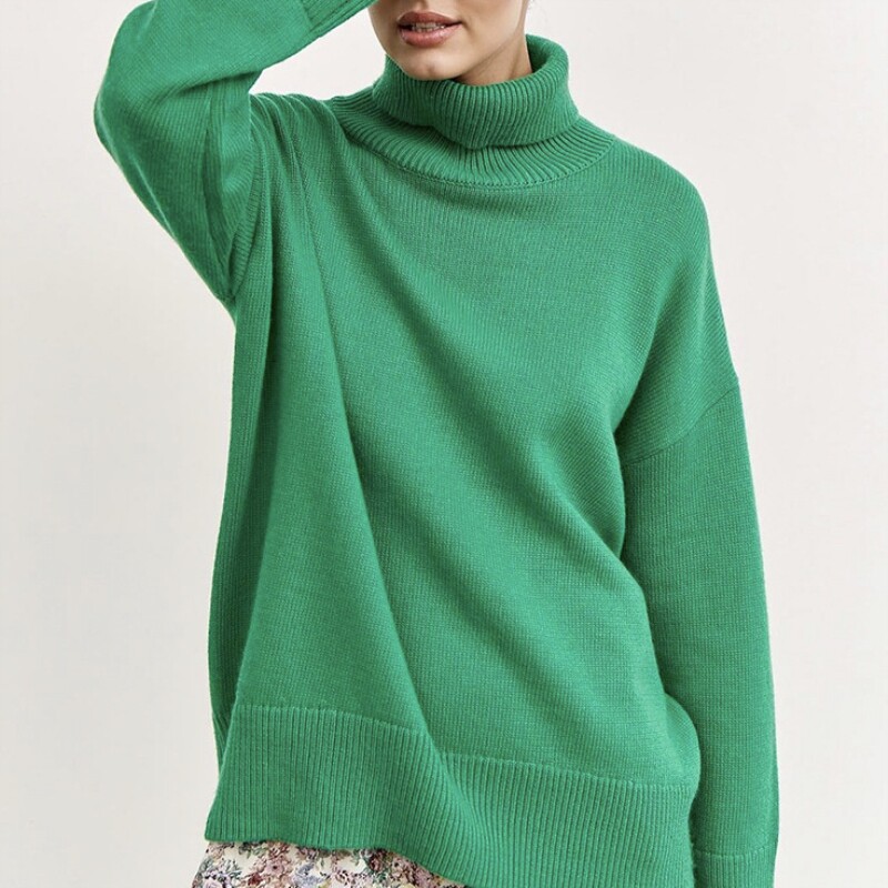 Looseknitpwear高领宽松