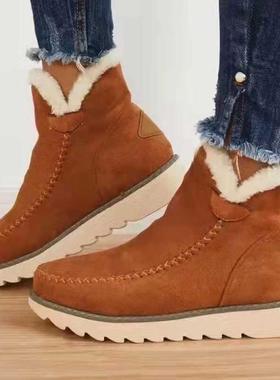 Winter women snow boots ladies warm shoes size 43雪地靴棉靴