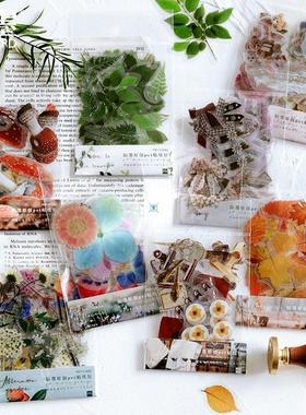 40sheets Plant Flowers Mini Scrapbooking Stickers Aesthetic
