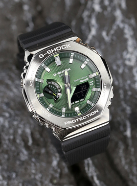 G-SHOCK卡西欧手表男农家橡树金属八角太阳能蓝牙防水GBM-2100