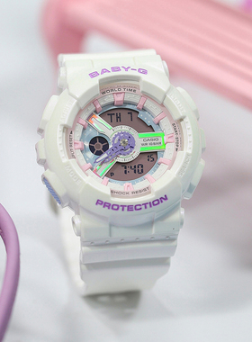 BABY-G卡西欧手表女潮流ins风缤纷运动防水学生电子腕表BA-110FH