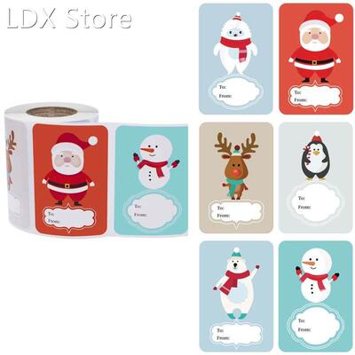 250pcs Adhesive Christmas Gift Name Tags XMAS Stickers Prese