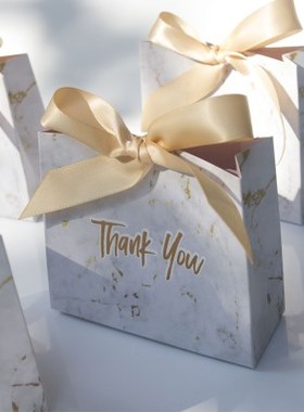 New Creative Grey Marble Gift Bag Box for Party Baby Shower
