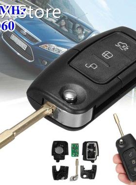 3 Buttons Flip Uncut Entry Remote Key Control Fob Transponde