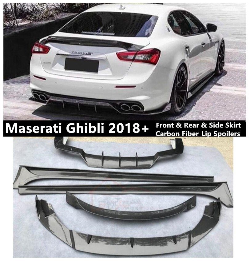 front rear side skirt lip spoilers for maserati ghibli 2018