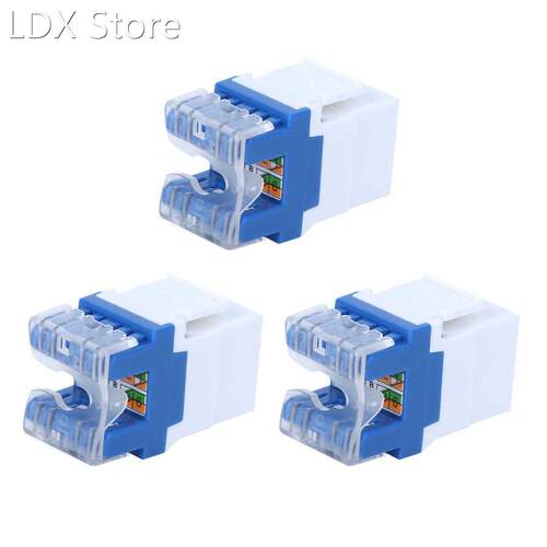 3pcs RJ45-180° Module 适用于 Keystone Jack CAT5E RJ45 Mo