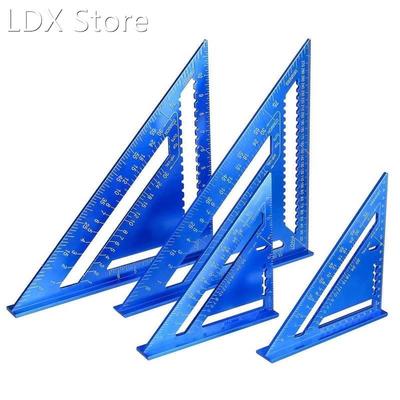 7/12 Inch Metric Triangle Angle Ruler Aluminum Alloy Measuri