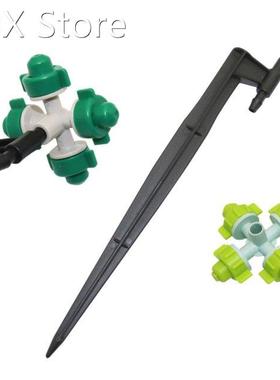 3 Pcs Cross Atomized Nozzle with Support rod Greenhouse irri