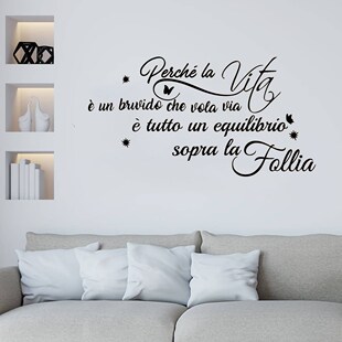 Italian Singer Inspirational Quote Wall Sticker Bedroom Kids