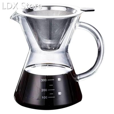 400Ml Pour Over Coffee Maker Drip Thicken Glass Container Ha