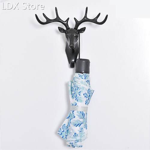 1 PC hanger hooks Deer head Self Adhesive Wall Door Hook Han