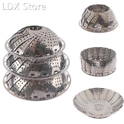 Steam Stainless Steel Food Steamer Basket Mesh Vegetable Coo