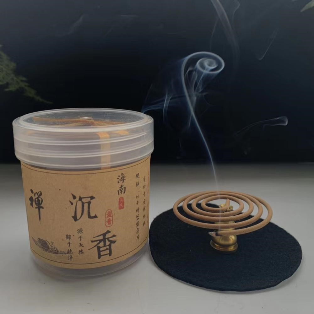 Natural Hainan Agarwood Oud Incense Coil Incense 48 pcs Oud