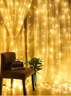 3X3/6X3M LED Curtain String Light Icicle Lights Christmas Fa