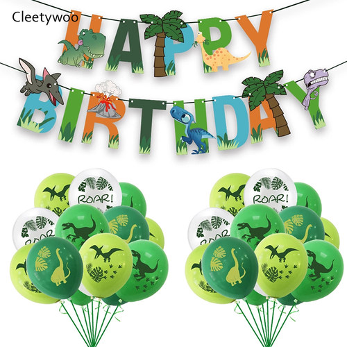 12inch Dino Balloons Banner Dinosaur Jungle Wild Animal