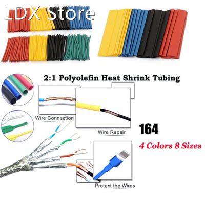 164pcs/Set Heat shrink tube kit Insulation Sleeving termoret