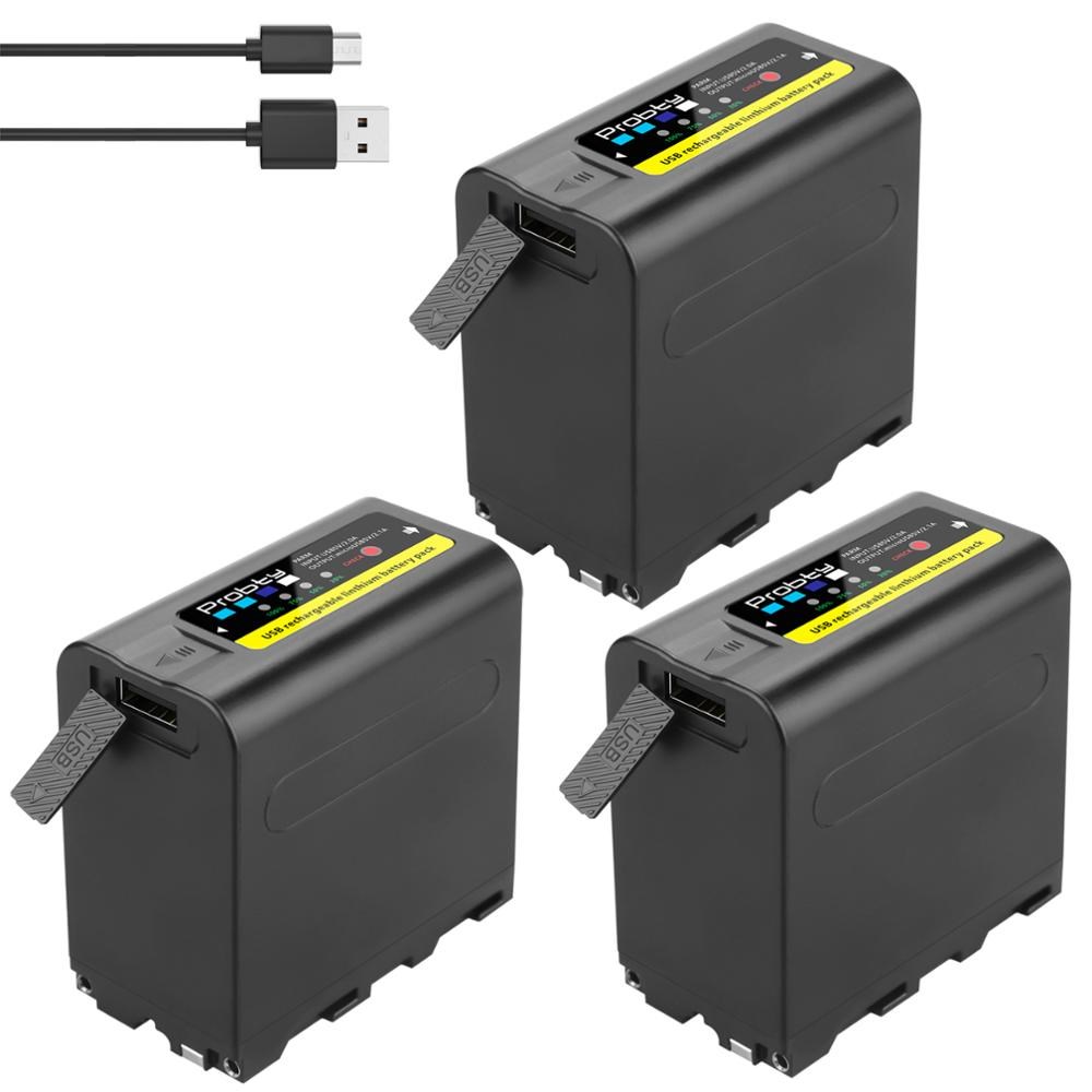 8800mAh NP-F980 NP-F970 NPF960 NPF970 Battery with SB Charge