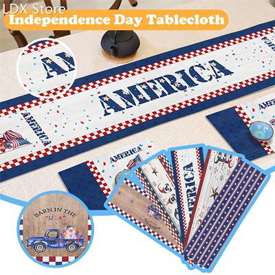 Independence Gnome Printing Table Runner Summer Family Carro