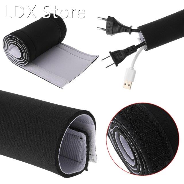 Cable Management Sleeve Flexible Neoprene Wrap Wire Cord Hid