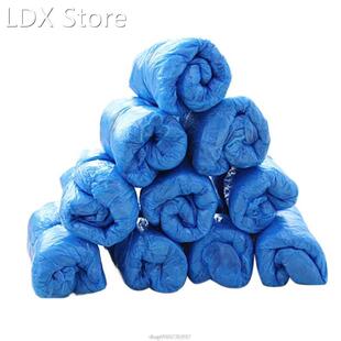 100PCS Waterproof Boot Covers Plastic Disposable Shoe Covers