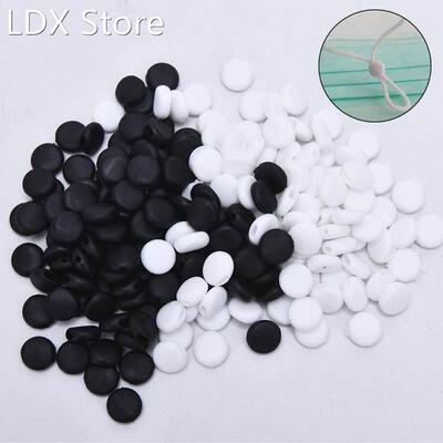 100pcs Plastic 10mm Flat Adjustment Buckle Beads Silica Gel