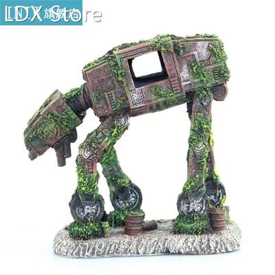 Autobot Robot Dog Shape Aquarium Landscape Decorations Simul