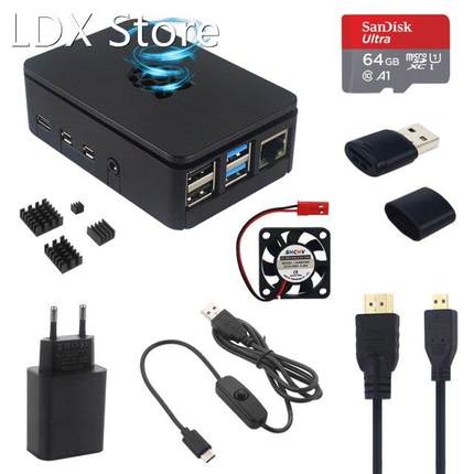 Raspberry Pi 4 B ABS Case Upgraded Plastic Box Enclosure She