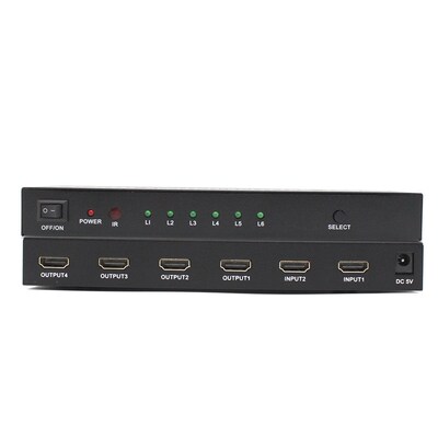 HDMI switch Splitter support  2 computers share 4 HDMI devi