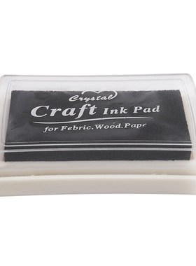 Black Ink Pad Inkpad Rubber Stamp Finger Print Craft Non To