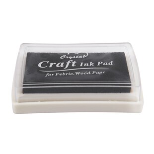 Black Ink Pad Inkpad Rubber Stamp Finger Print Craft Non To