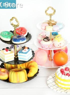 3 Tier Cake Stand Plates European Style Storage Basket Fruit