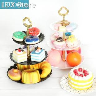 3 Tier Cake Stand Plates European Style Storage Basket Fruit