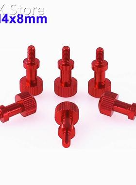 2PCS M4x8mm Knurled Thumb Screws Red Non-slip Hand-tightened