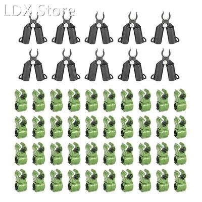 50 Pcs Garden Stake Connectors 2 Types 11mm Diameter Adjusta