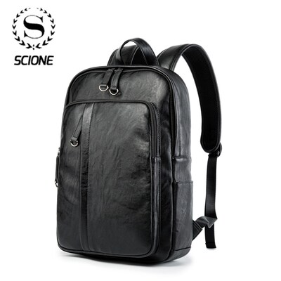Scione 2020 New Retro Pu Backpack Fashionable Personality L
