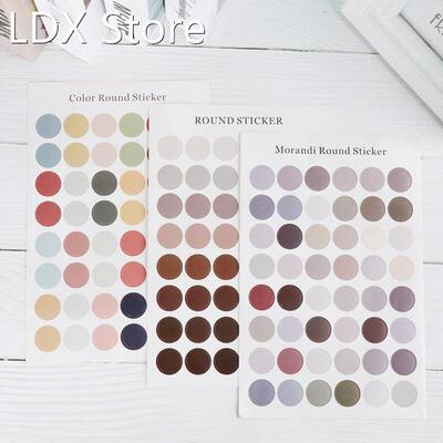 Irregular Circle Dot DIY Writeable Stickers Morandi Color Sc