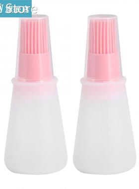 2pcs Kitchen Silicone Barbecue Oil Honey Bottle Brush Cookin