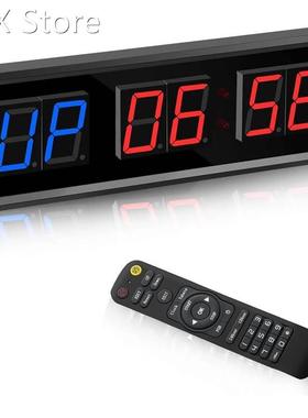 Gym Timer,LED Interval Timer Digital Countdown Wall Clock Fi