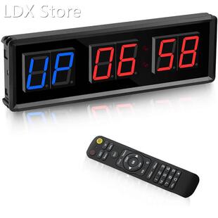 Gym Timer,LED Interval Timer Digital Countdown Wall Clock Fi