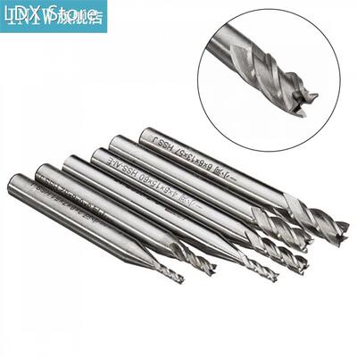 6pcs/lot 2-6mm 4 Flute Milling Cutter HSS End Mills Engravin