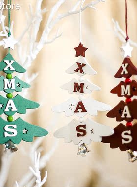 Doorbell Wearing Ornaments Merry Christmas Tree Decoration W