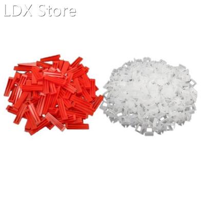 300Pcs Plastic Ceramic Tile Leveling System 200 Clips+100 We
