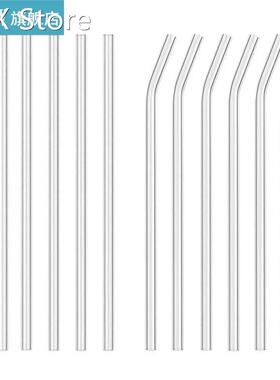200Pcs/Set Glass Straw 200mm*8mm Reusable Drinking Straws H