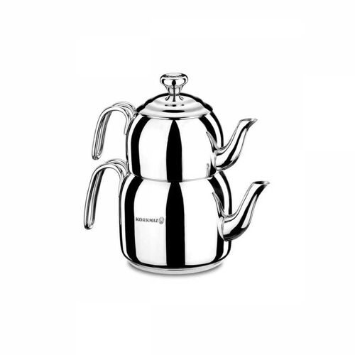 Stainless Steel Turkish Teapot Double Kettle Family Size Tea
